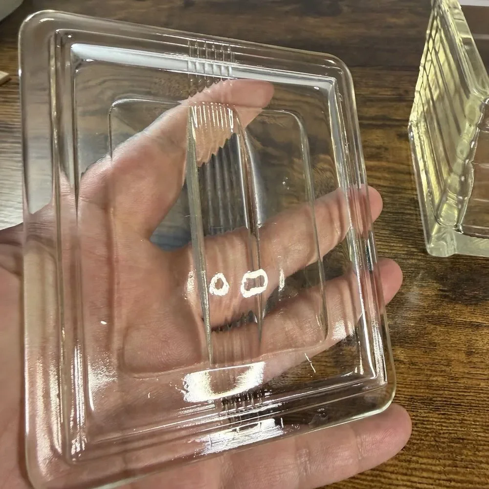 Vintage Glasbake Rectangle Dish With Lid Bakeware Ovenware Very Light Yellow